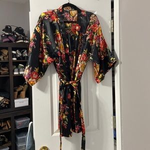 Faux Silk robe